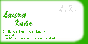 laura kohr business card